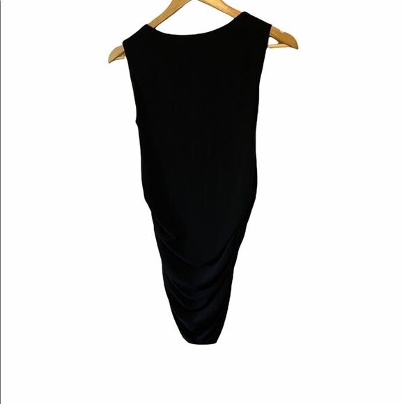 JOSEPH RIBKOFF Black Stretch Side Rouched Tank Top - Picture 3 of 7